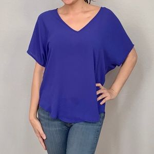Lush Ultramarine Kimono Short Sleeve Top small